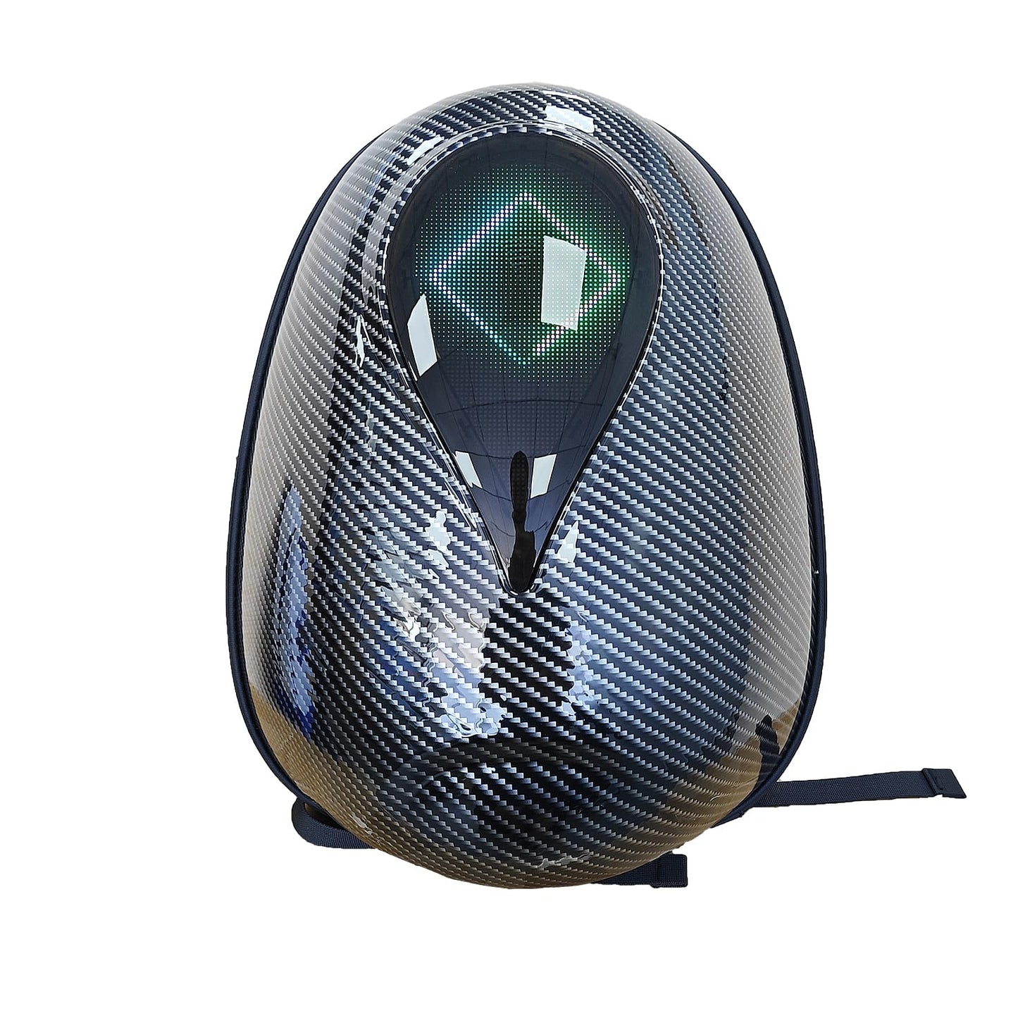 XMYIQI LED Motorcycle Backpack with Helmet Compartment | APP Controlled Display Bag | Waterproof Hard Shell | 30% Expandable | for Riders Construction Workers Commuters |Battery not included