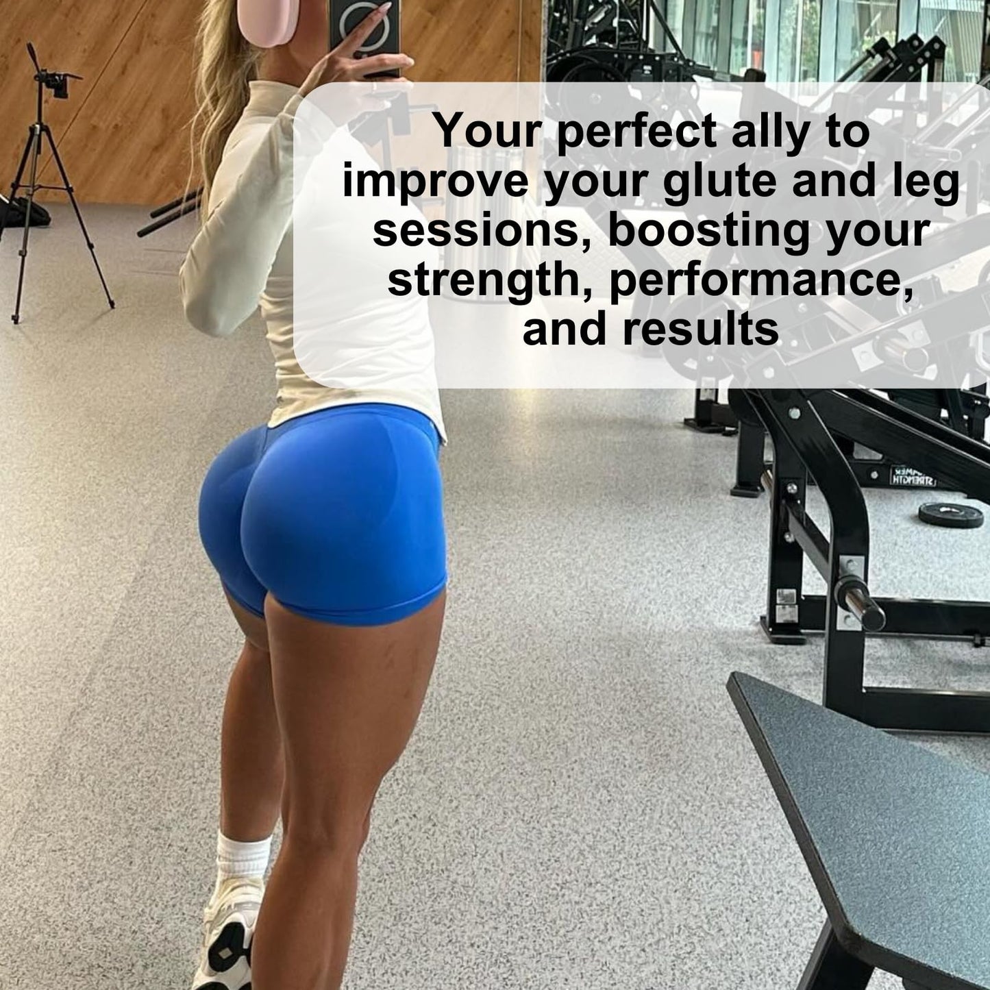 NuFit Squat & Hip Thrust Pad for Leg Day - Home Gym Barbell Pad for Squats & Lunges - Neck & Shoulder Support, Booty Work Secure and Stable - Dense padding for Comfy Glute Bridges, Smith Machine and Olympic Bar