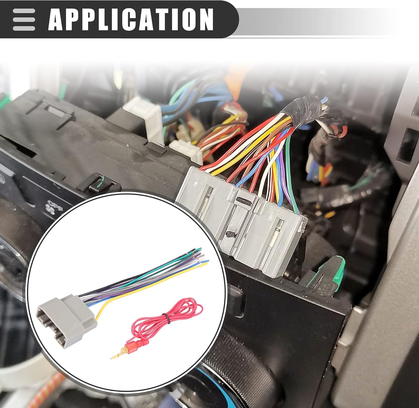Motoforti Set, 2009-2010, 70-6522, 706522, Car Stereo CD Player Wiring Harness Wire Radio Adapter Plug, for Jeep