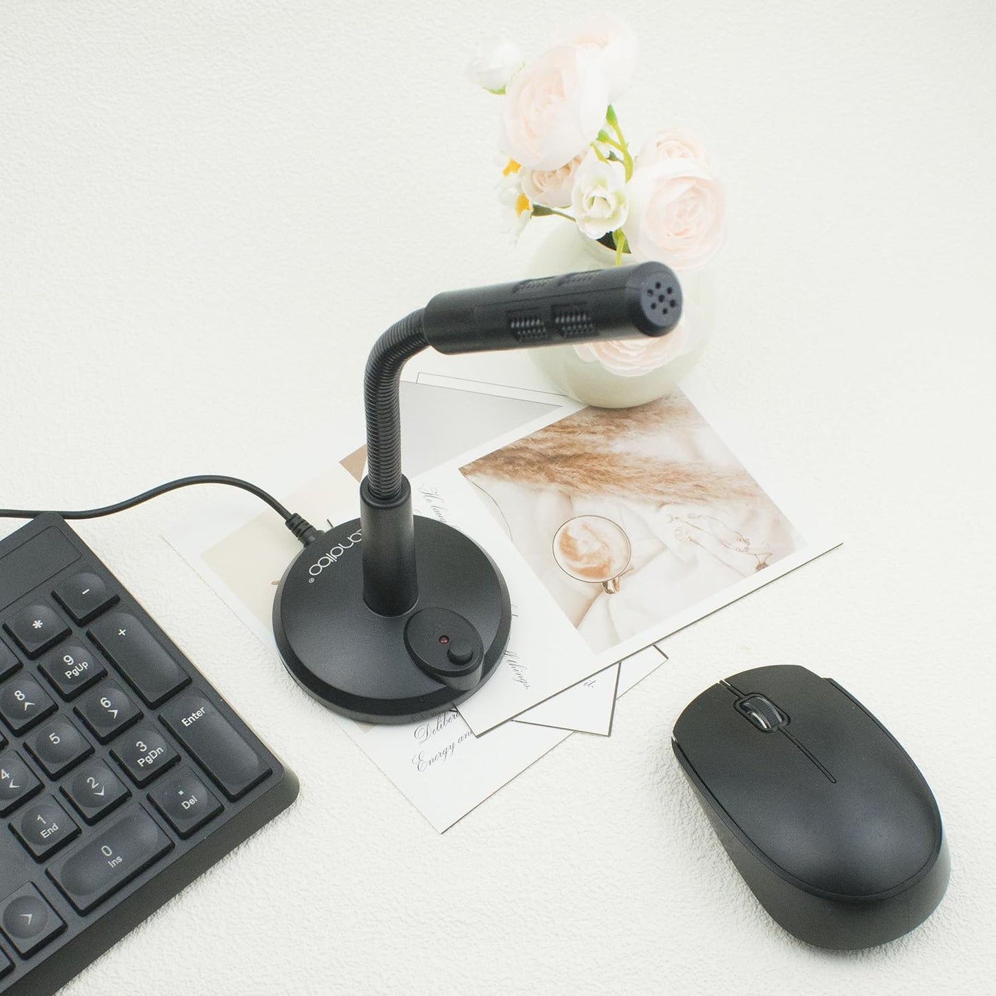 LANDIBO K050 USB Microphone, Plug and Play Desktop Laptop gooseneck Microphone, Suitable for Games, conferences