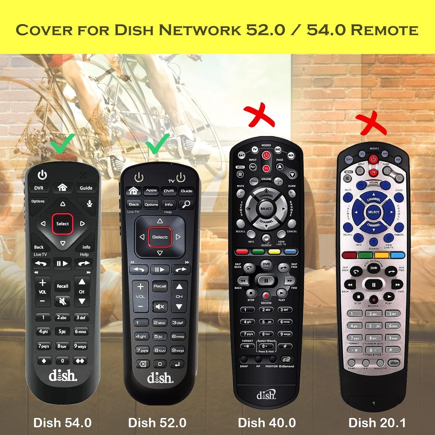 Silicloak 52.0/54.0, Cover for Dish Network Remote Control Silicone TV Remote Case Skin Sleeve Glow in The Dark Green