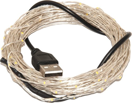 Karlling USB Plug-In LED Fairy Lights - 50 Waterproof Bulbs on 16 Ft Silver Wire | Warm White for Bedroom, Patio, Garden, Party & Wedding