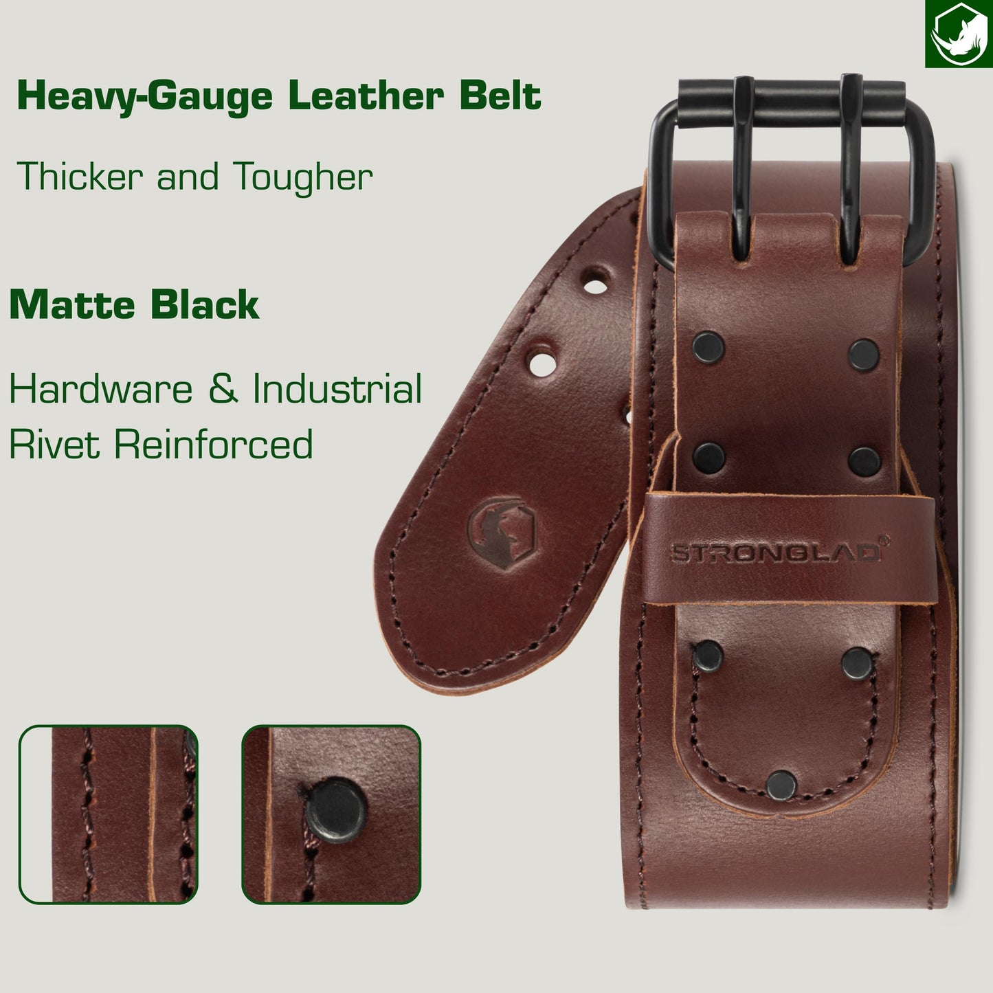 STRONGLAD Framing Tool Belt – 21-Pocket Full-Grain Leather, Carpenter Oil-Tanned Construction Tool Belt | Carpenter Tool Bags | Pro-Grade Gear