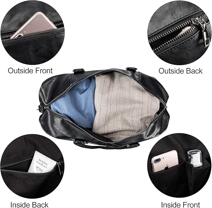 Weekender Overnight Bag Carry On Bag Travel Bag with Shoe Pouch