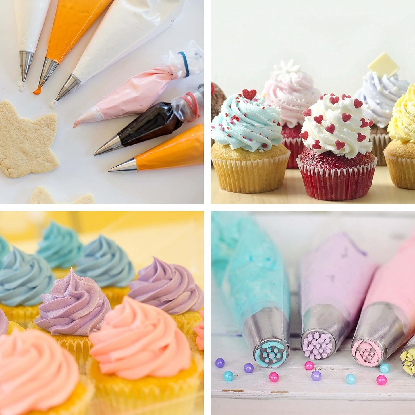 Skiennix Piping Bags - 18 Inch Disposable Pastry Bags | 100 Pack for Cake & Cookie Decorating