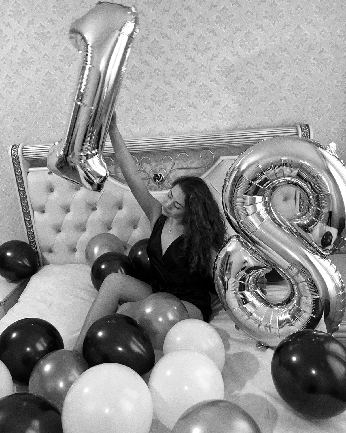 Silver Number 1 Balloon - 40 Inch First Birthday Decoration for Boys & Girls | Shiny Silver Party Supplies