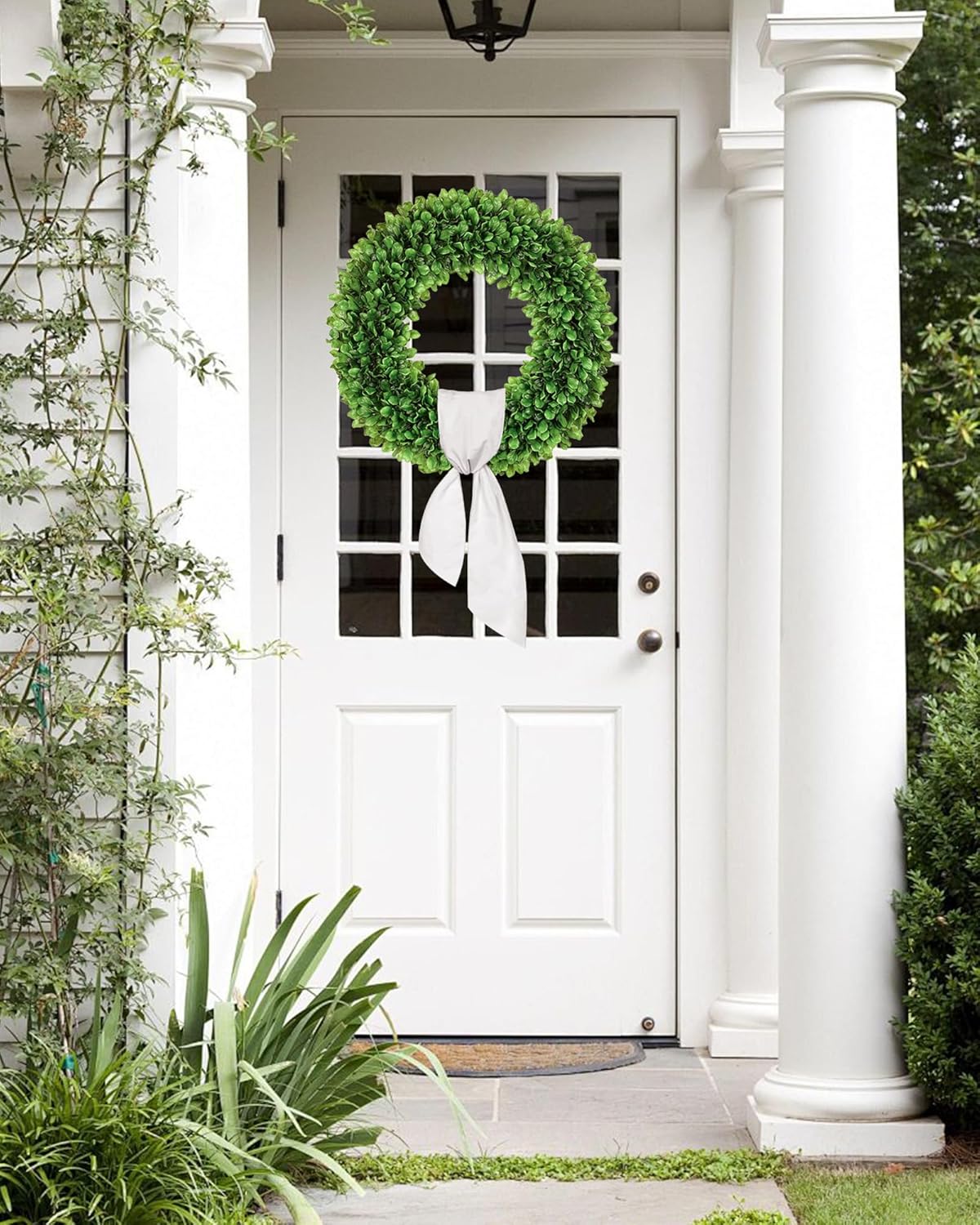 Regine Switzerland 20-Inch Artificial Boxwood Wreath - Versatile Greenery for All Seasons, Perfect for Home Decor & Weddings