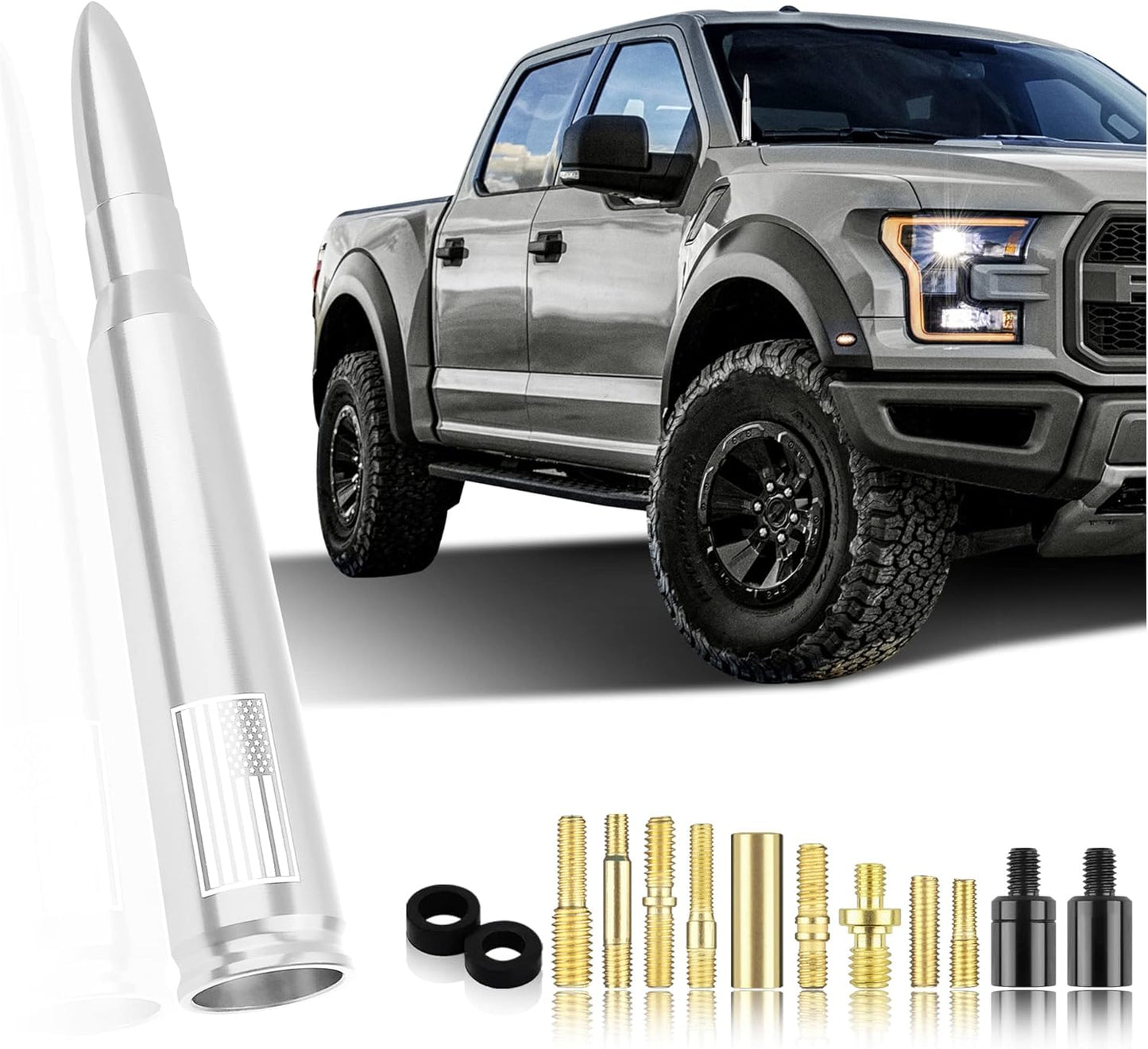 Turcee F150 1500 Car Bullet Antenna,Truck Exterior Decoration Accessories Car Vehicle Replacement Antenna Conpatible