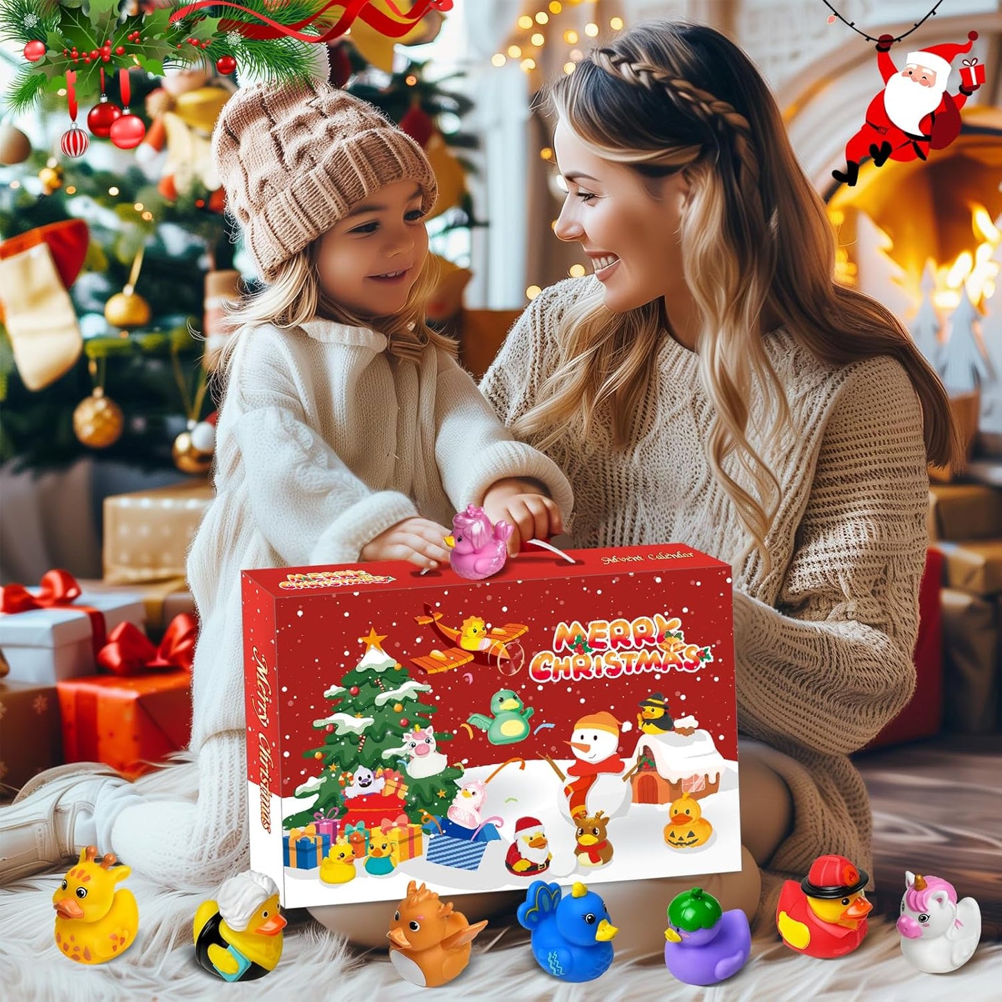 Rubber Duck Advent Calendar 2025 - 24 Days of Fun Christmas Countdown Toys for Kids