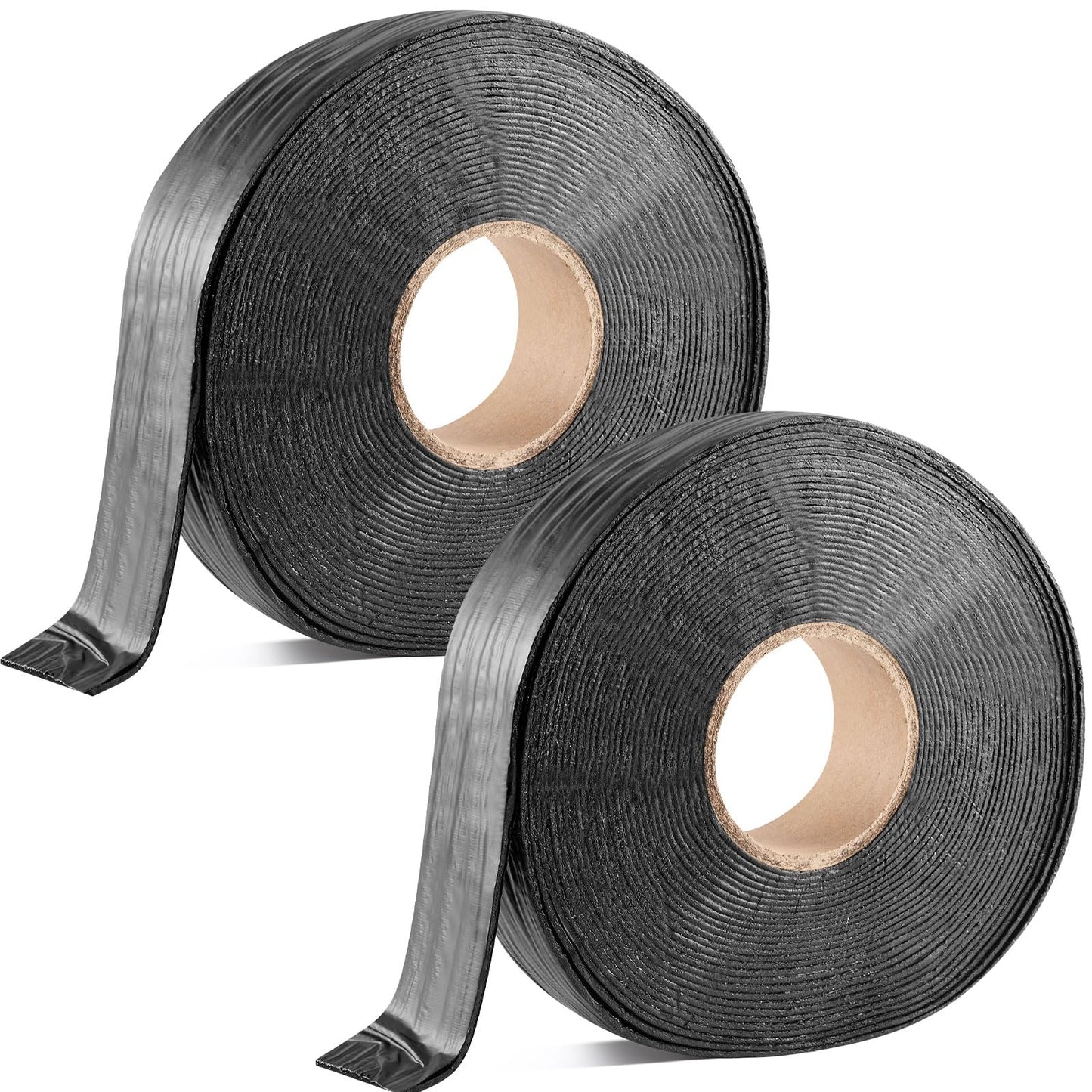 Fabbay 2 Rolls 1.97 Inch Asphalt Crack Filler Tape Asphalt Tape for Driveway Repair Joint and Crack Sealer for Tarmac Parking Lot Roof Cement Road, 50 Feet Each Roll, 3 mm Thick