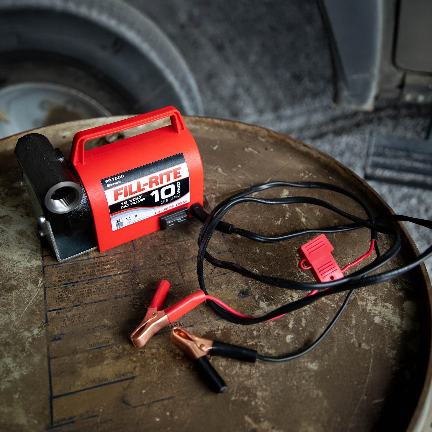 Fill-Rite FR1612 Portable Diesel Transfer Pump (Pump Only w/Power Cable & Battery Clips)