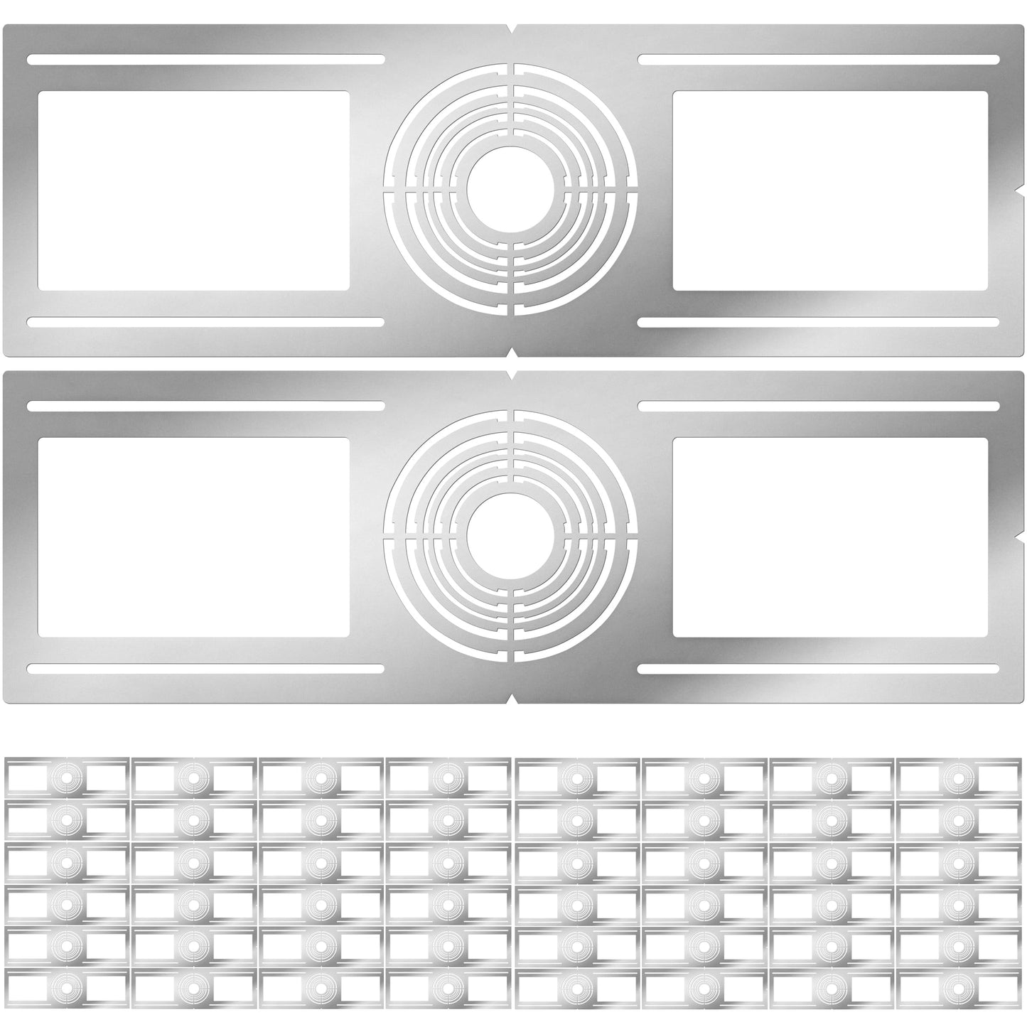 New Construction Mounting Plate, 2-3-3.75-4-5-6 Inch, 48pc, LED Recessed Lighting Housing Plate for New Construction and Remodeling, Shallow Recessed Led Lighting Plate