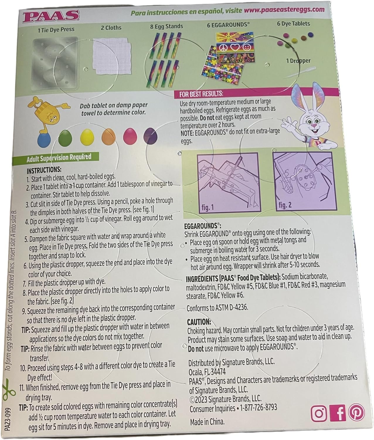 PAAS Tie Dye Easter Egg Decorating Kit - Create Vibrant Easter Eggs | Fun for All Ages