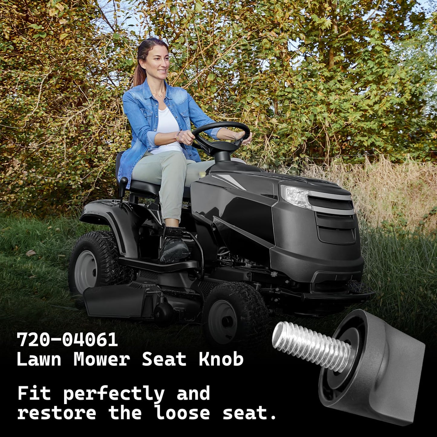 2-Pack 720-04061 Seat Adjustment Knob for MTD Bolens Murray Yard man Columbia Craftsman Husky Husky Troy Bilt Yard Machine Lawn Mower Tractor Seat Adjuster Knob - Replaces Seat Knob Part No. 720-04061