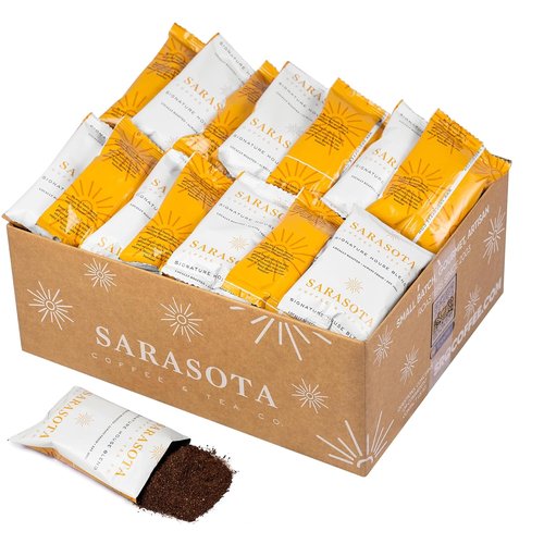Coffee Packets | 36 Single-Pot 2oz Ground Coffee Packs - Breakfast Blend, Low Acid Medium Roast