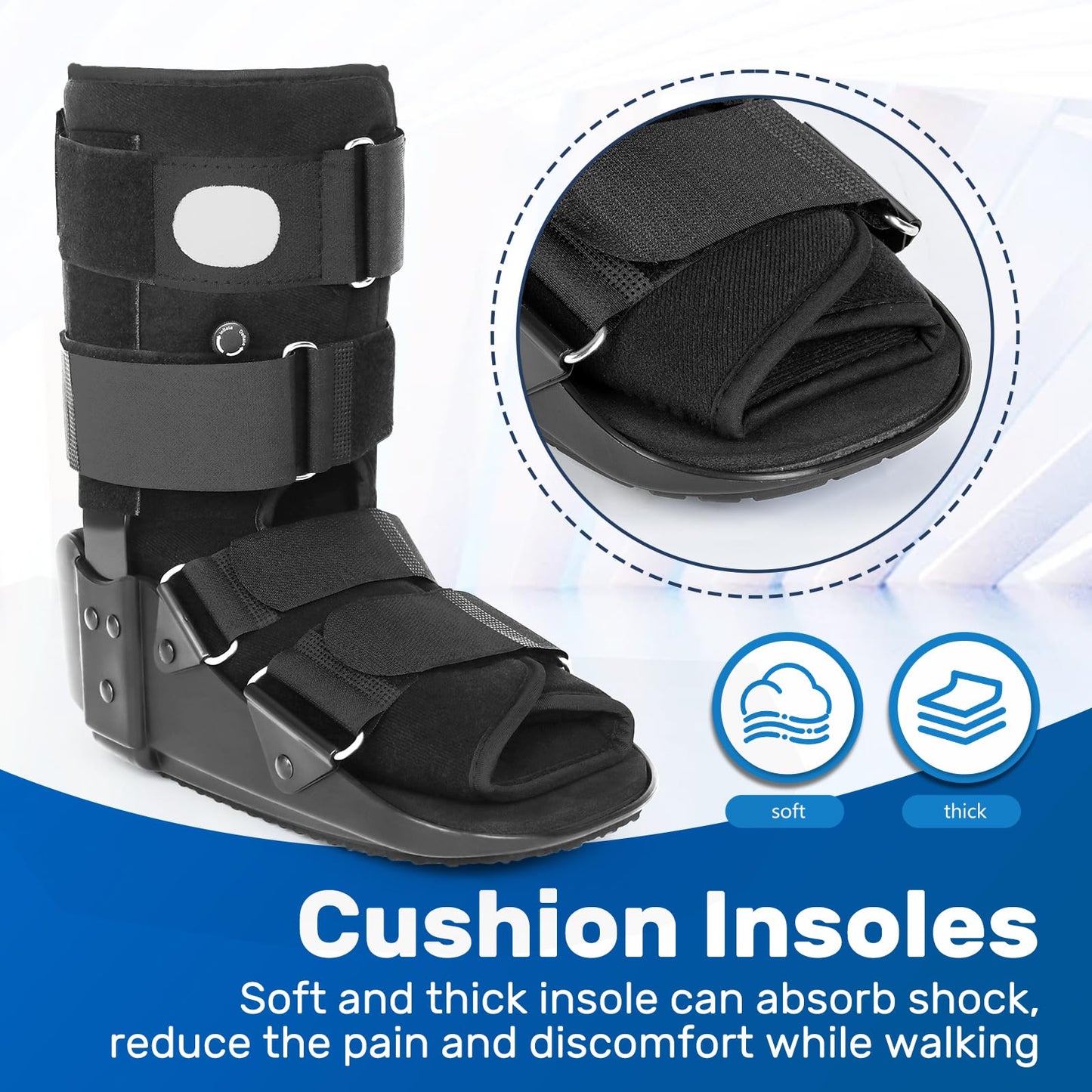 kefit Walking Boot Fracture Boot for Broken Foot, Sprained Ankle-Medium