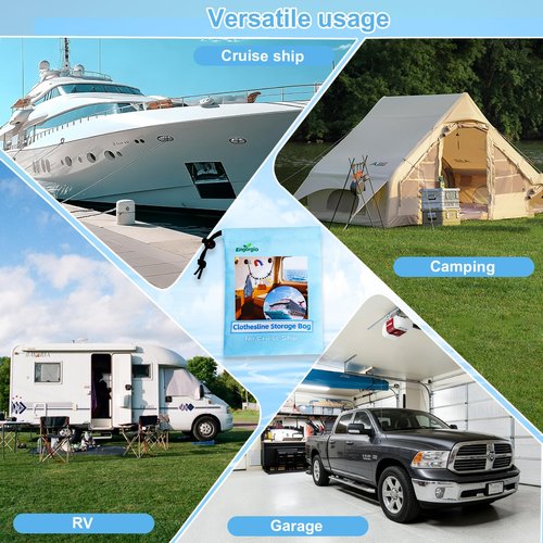 Magnetic Clothesline for Cruise Ship Cabin Approved - Portable Travel Clothes Line,Strong Rubber Coated Non-Scratch Magnets,Travel Clothesline for Cruise Ship Essentials(Updated Stronger Magnets)