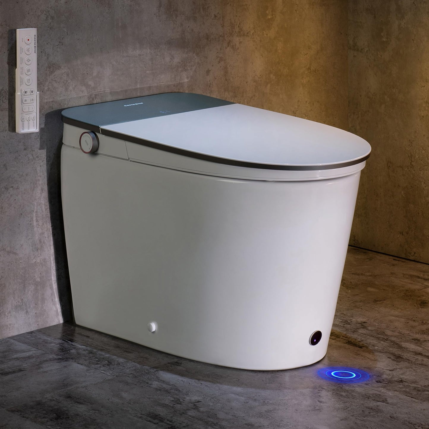 Casta Diva Smart Toilet with Bidet Built in, Auto Open/Close Lid,1000g MaP Flush, Heated Seat & Foam Dispenser, Foot Sensor Auto Flush, Blackout Flush, Bidet Toilet with Tank Built in (CD-K030PRO)