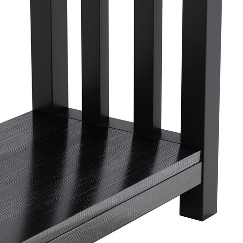 ChooChoo 39" Black Entryway Table with Drawer, Narrow Console Table with Storage Shelf, Sofa Table for Living Room, Entryway, and Hallway
