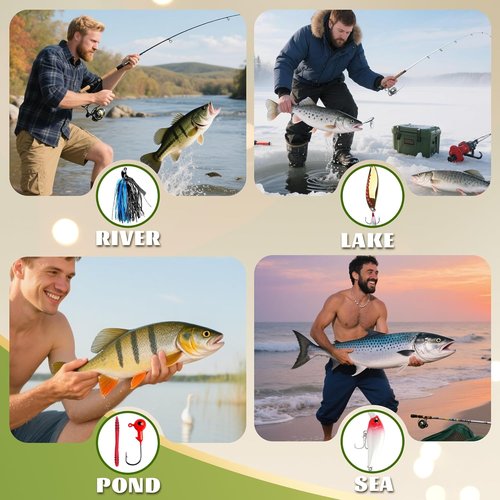 Fishing Advent Calendar 2026 - 24-Day Countdown Fishing Lure Tackle Kit for Bass & Trout | Perfect Christmas Gift for Dad, Husband, or Boyfriend