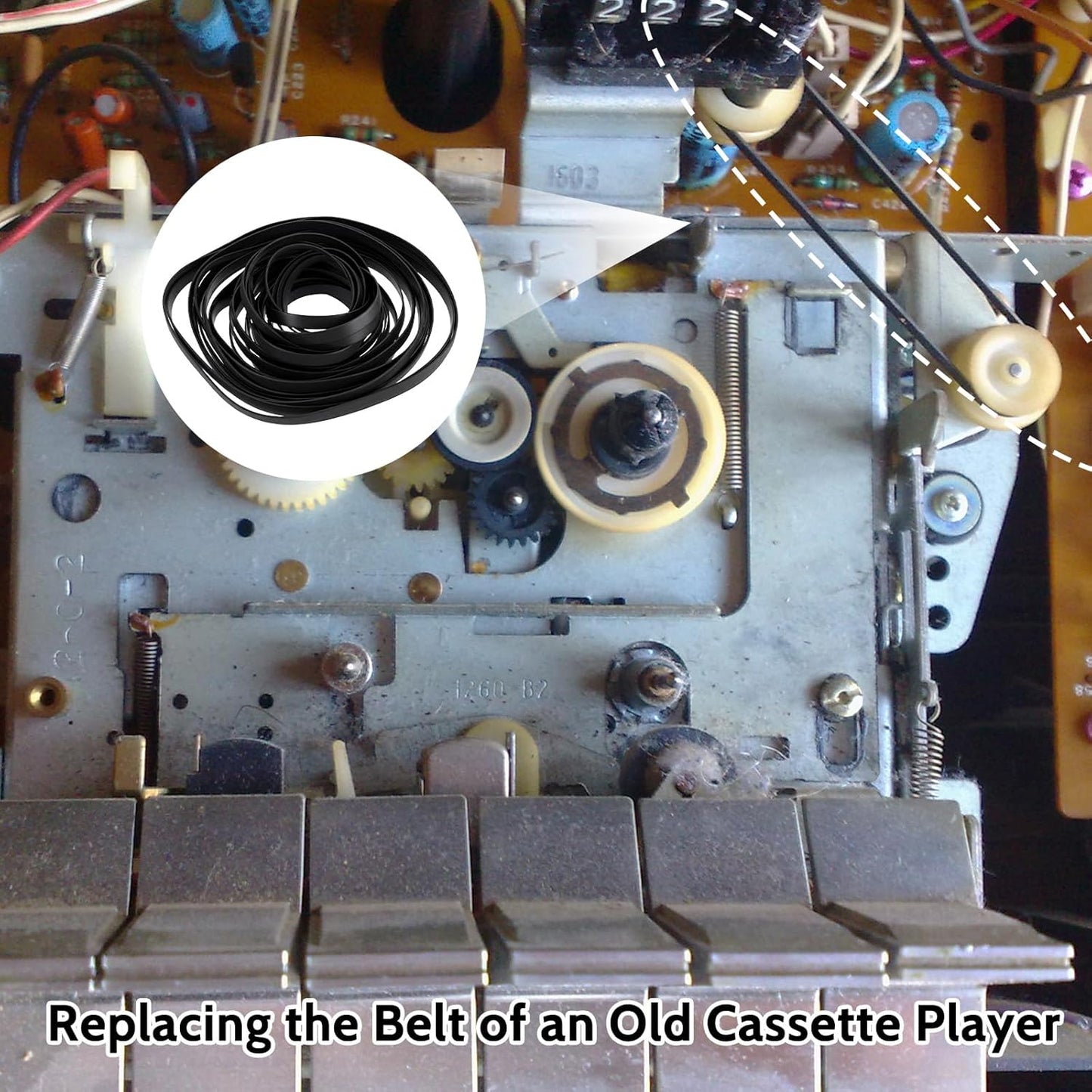 Sliverdew 50 Cassette 40-135 mm 4mm Cassette Pcs Belts Recorder Rubber Belts Recorder Repair Maintenance Tape Machine