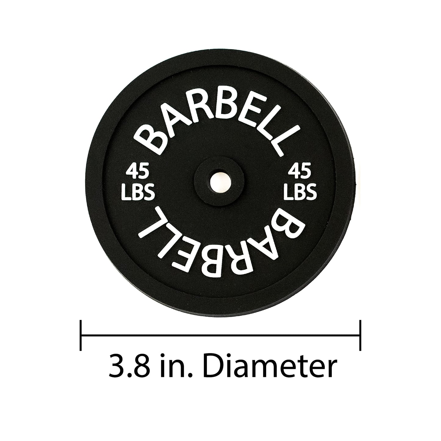 Barbell Bumper Plate Drink Coasters Set of 6, Round Black Silicone Coasters for Coffee Table, Absorbent Coaster for Drinks, Fitness Gym Gifts for Men & Women, Weightlifting Coaster Gym Accessories