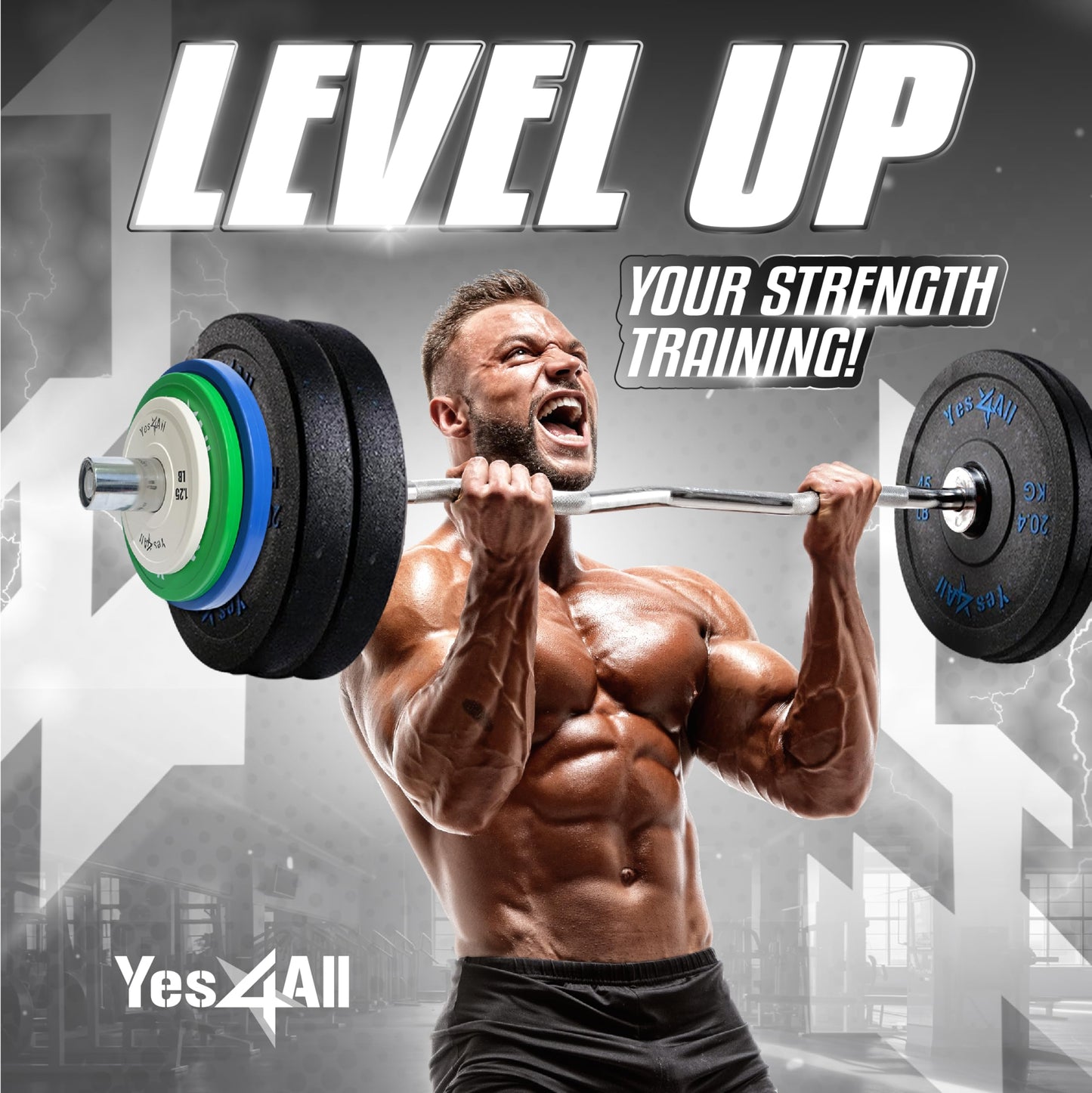 YES4ALL Fractional Weight Plates, 1.25LB Set of 2 Rubber Change Plates Weightlifting, 2-inch Micro Weights for Olympic Barbell