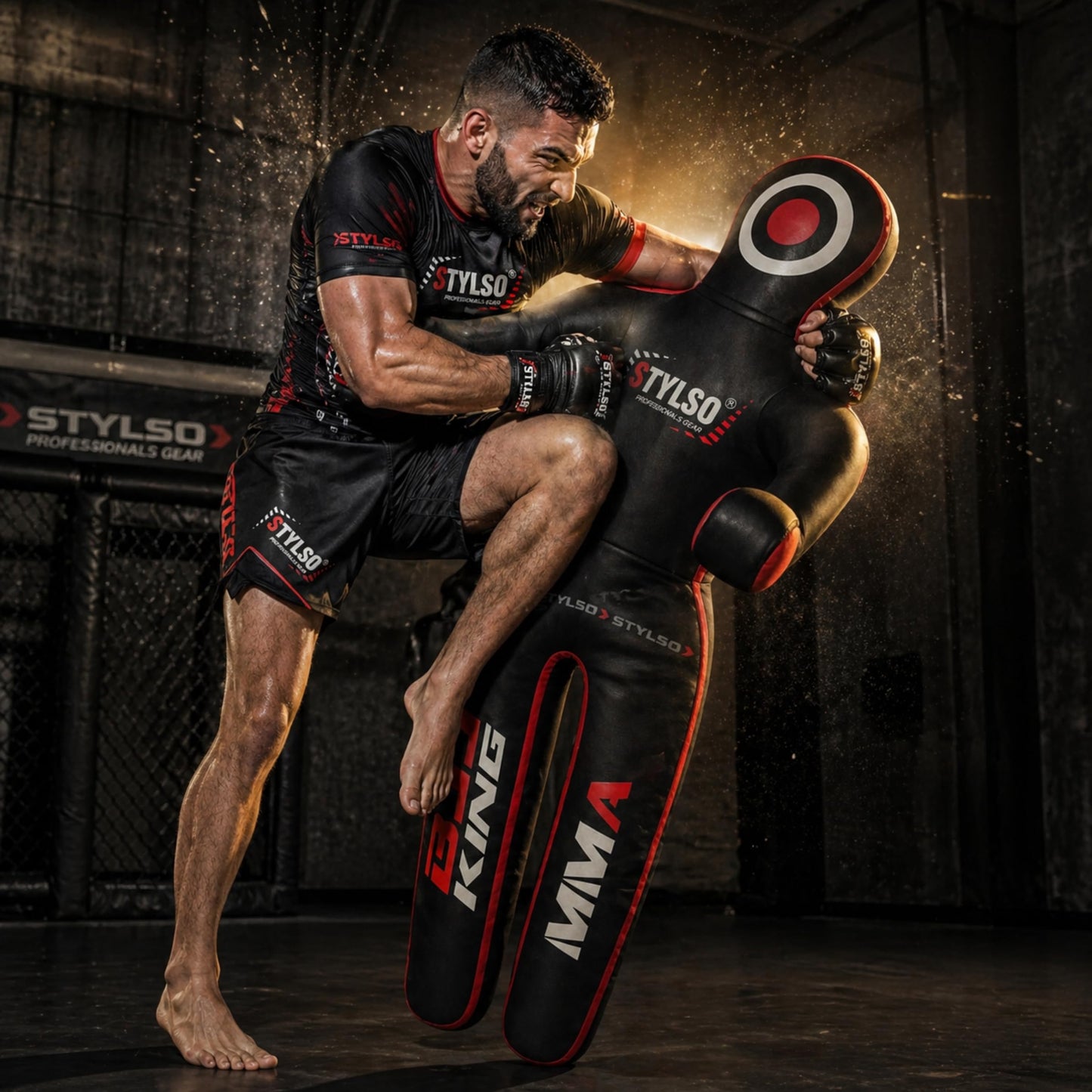 Unfilled Grappling Dummy – Adult Life Size Wrestling & BJJ Training Dummy, MMA Jiu Jitsu Judo Takedown & Throwing Practice, Heavy-Duty Triple-Stitched Canvas Submission Dummy (Black, 5ft / 60")