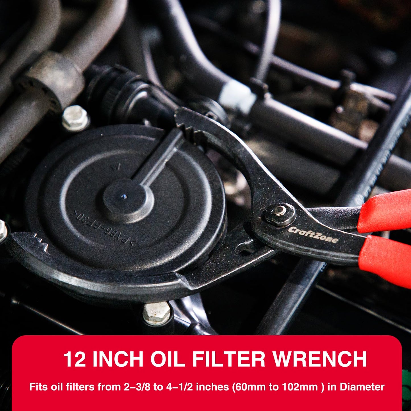 24 Piece Professional Pliers Tool Set with Storage Rack, Snap Ring, Needle Nose, Long Reach, Lineman's, Groove Joint and Diagonal Cutting Pliers, Cable Cutter, Wire Stripper and Filter Wrench