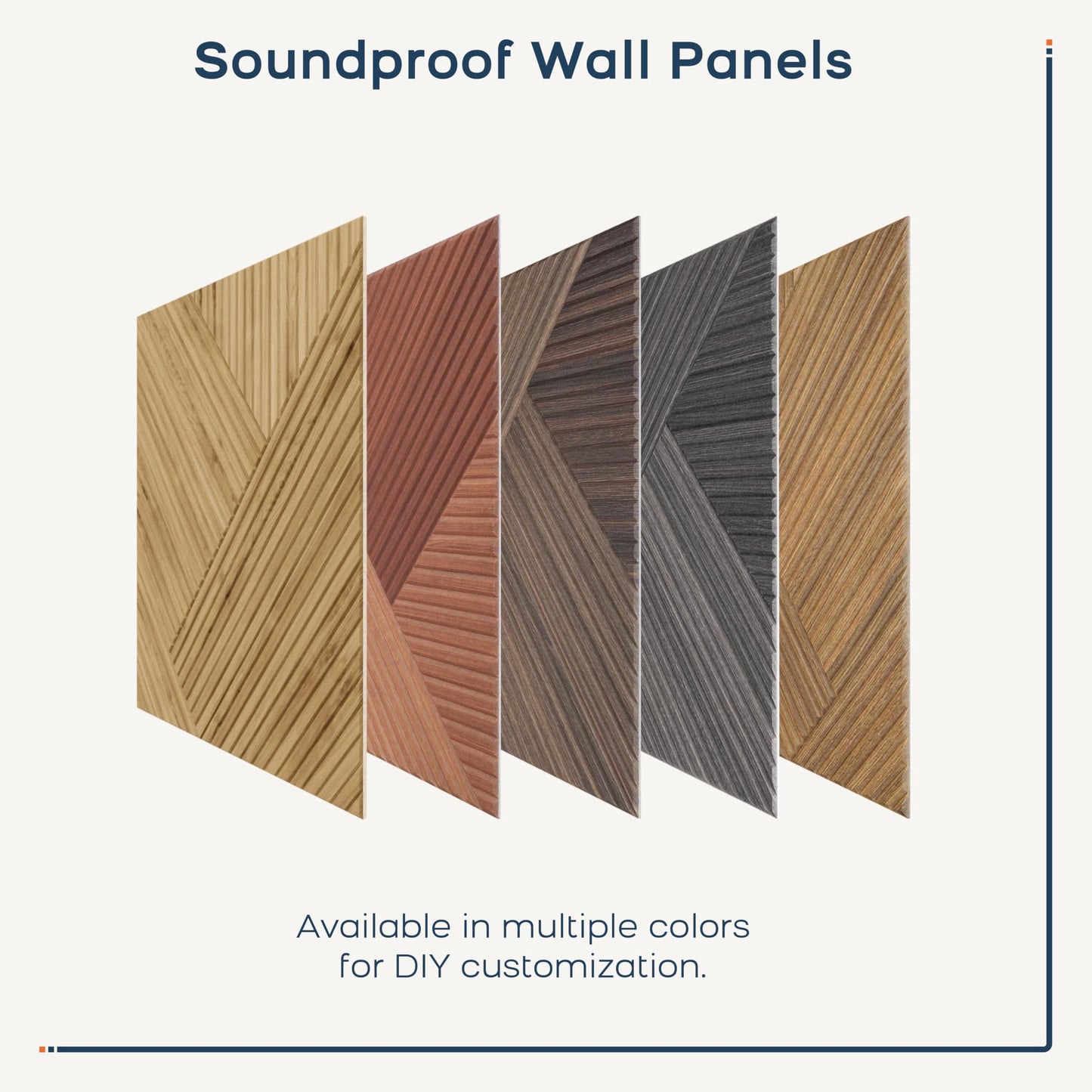 BUBOS 6 Pack Acoustic Wood Wall Panels, 23.6x23.6 Inch Sound Absorbing Panels with Full Adhesive Backing, Decorative Peel and Stick for Recording Studio & Home Office(Black Walnut)