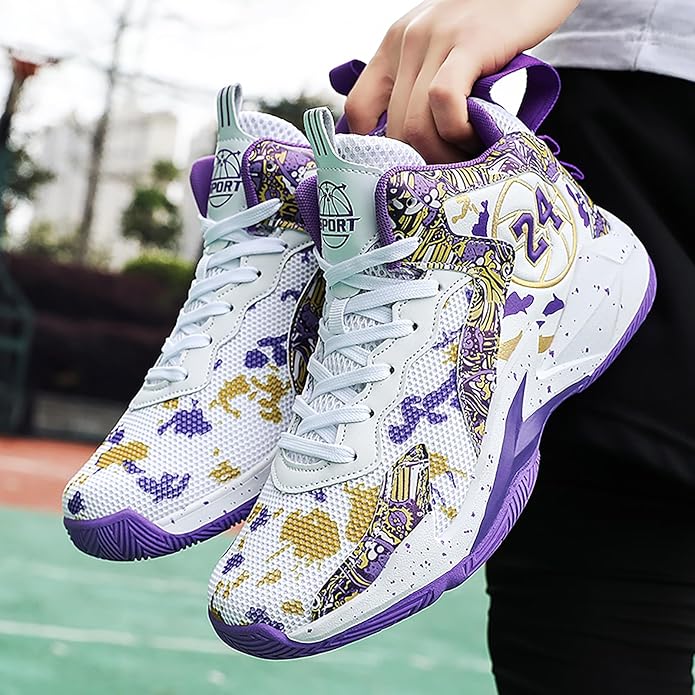 Boys Basketball Shoes Breathable Indoor Athletic Shoes Youth Outdoor Fashion Sneakers Comfortable Basketball Shoes for Girls
