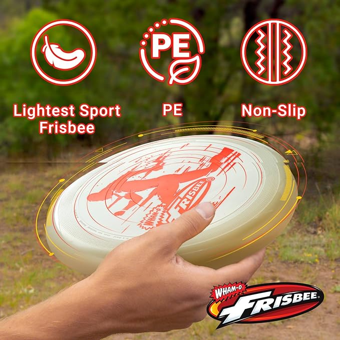 Wham-O Frisbee All Sport Flying Disc 140g, 9.85 Inch, Durable Sports Disc with Non-Slip Grip for Outdoor Beach Backyard Games,Team Sports and Family Fun