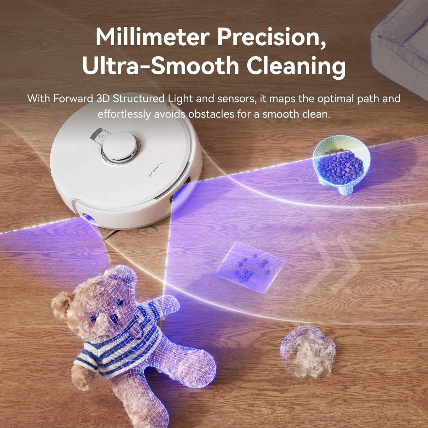 NARWAL Freo X10 Pro Robot Vacuum and Mop Combo, 11,000Pa Suction,DualFlow Tangle-Free System,MopExtend Edge Cleaning,Self-Emptying,Auto Mop Wash & Dry,for Pet Hair & Hard Floors,White