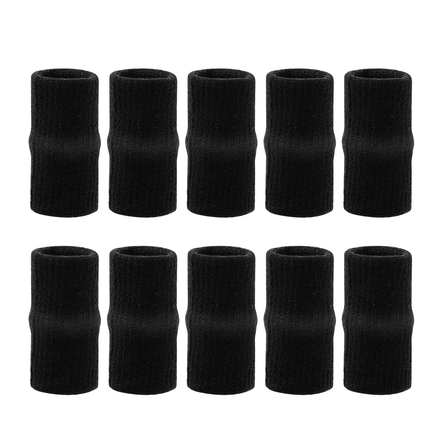 uxcell 10PCS Sport Finger Sleeves Protectors, Elastic Thumb Brace Compression Covers for Trigger Finger, Breathable Finger Splints Support for Relieving Pain 1.8" × 1"