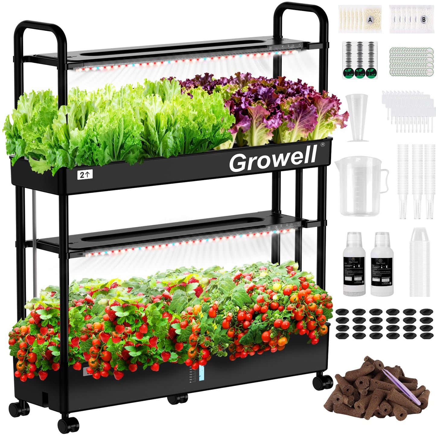 60 Pods Hydroponics Growing System Kit & 120 Pcs Hydroponic Pods Kit