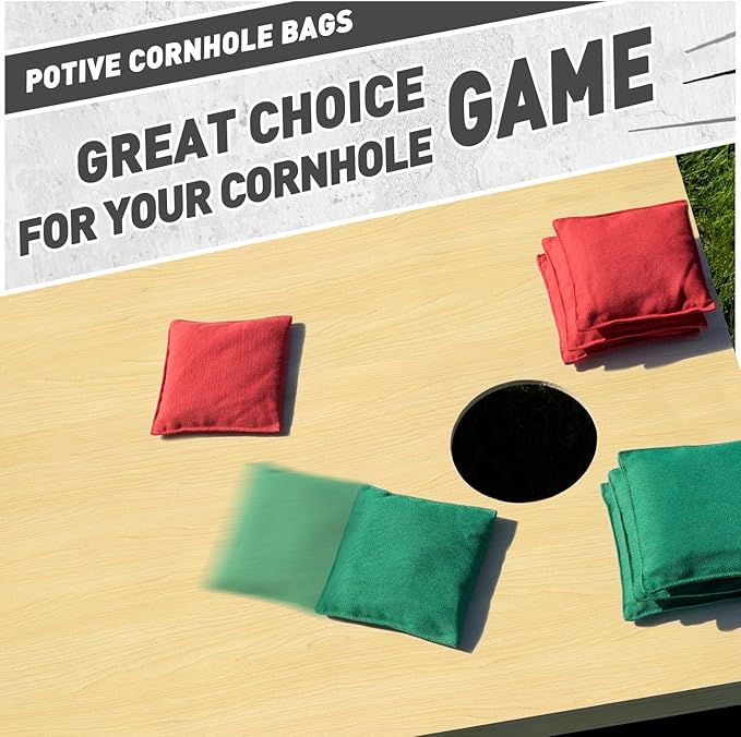 Cornhole Bags Set of 8 Regulation Corn Hole Bean Bags for Cornhole Game, Professional Weather Resistant Corn Hole Bags with Tote Bag