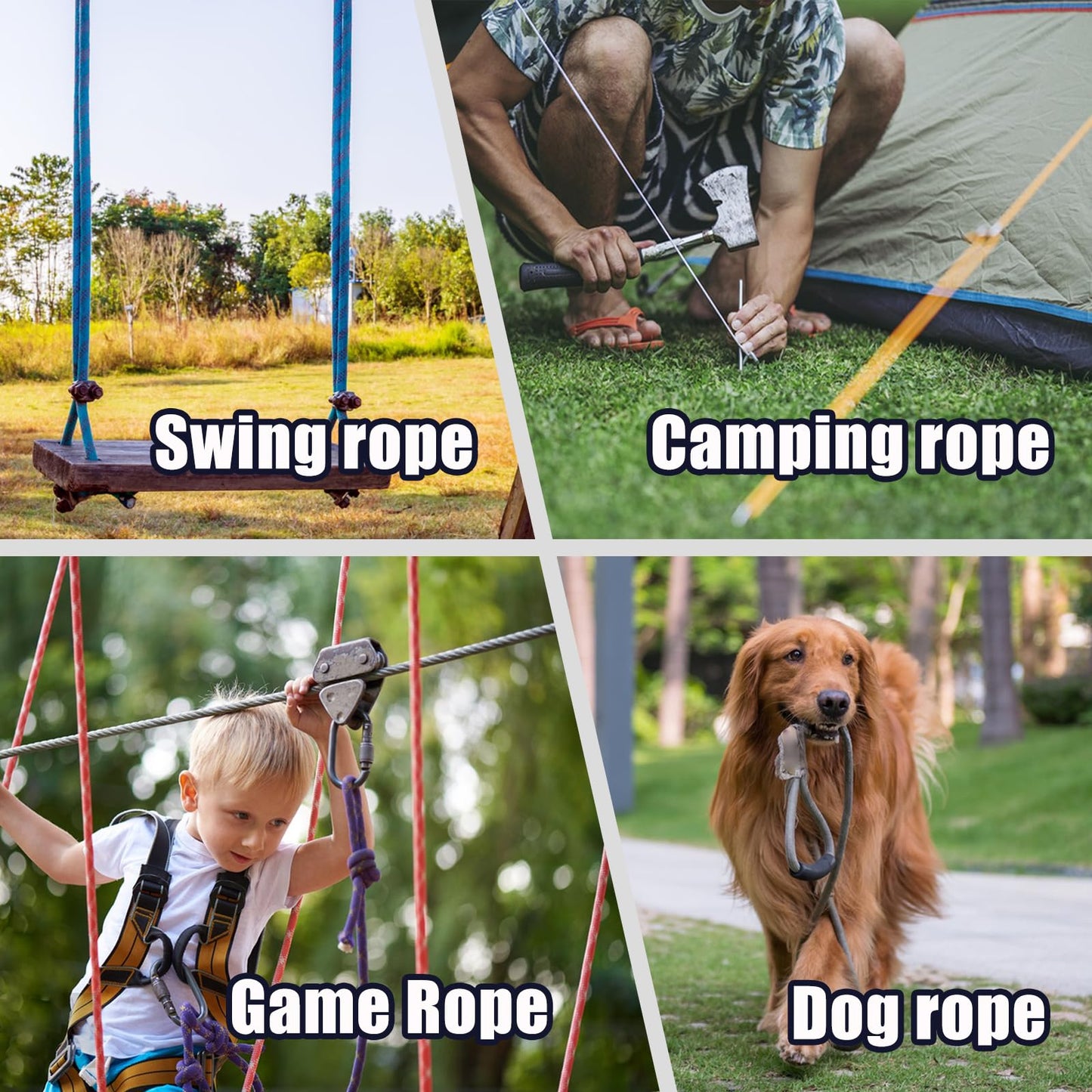 1/2 Inch Arborist Rigging Rope - 200 Feet Thick Bull Rope for Tree Pulling, Outdoor Climbing Use - High Strength Double Braided Polyester - ArmyGreen
