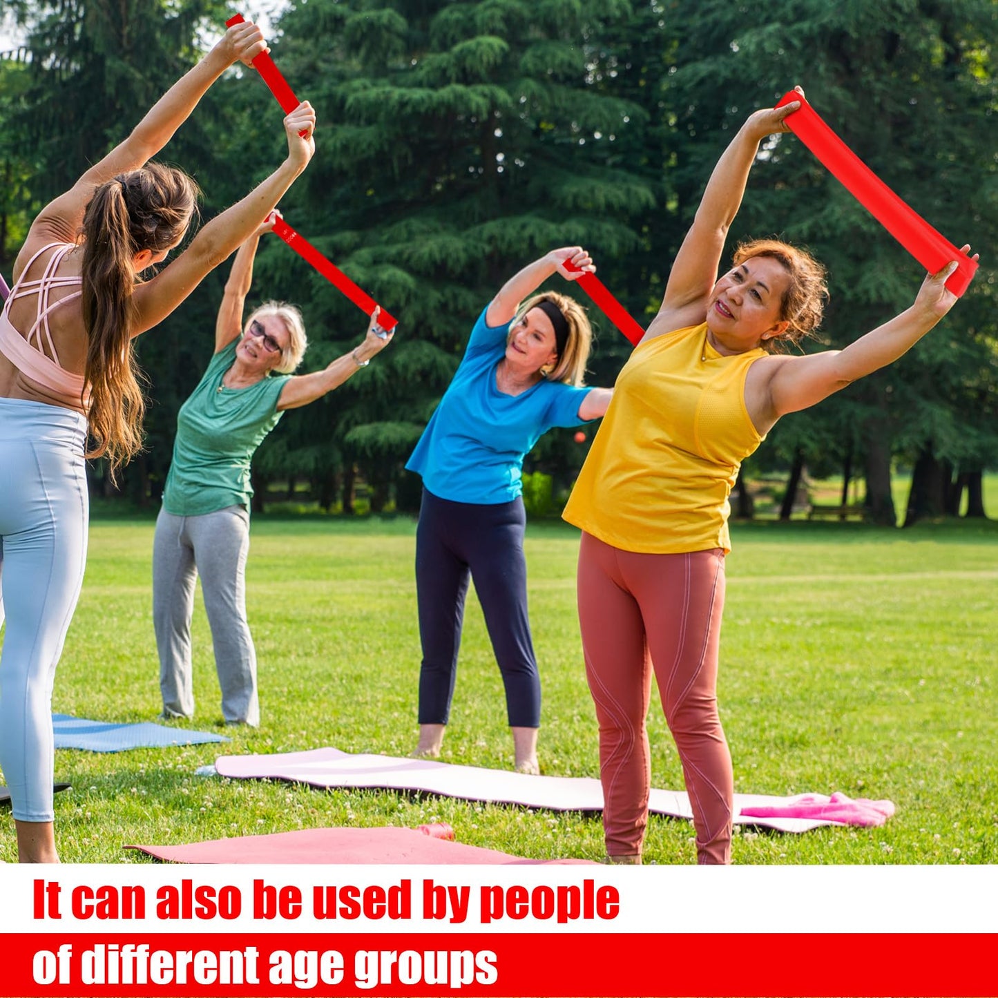Deekin 20 Pcs Resistance Bands Resistance Loop Exercise Bands Exercise Equipment Elastic Drap Ring for Women and Men Home Fitness, Gym, Yoga(35-40 Lbs,Red)