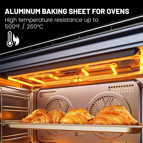 BIEAMA 6 Pack 15" × 21" Baking Sheet Pan Aluminum Commercial cookie sheets for baking