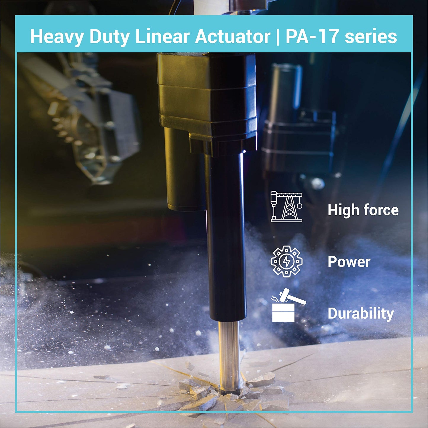 Progressive Automations 12V High Force Industrial Linear Actuator - 14 Inches Stroke, 2000 lbs Force, Positional Feedback, Built-in Potentiometer, Heavy Duty, IP65 Protection
