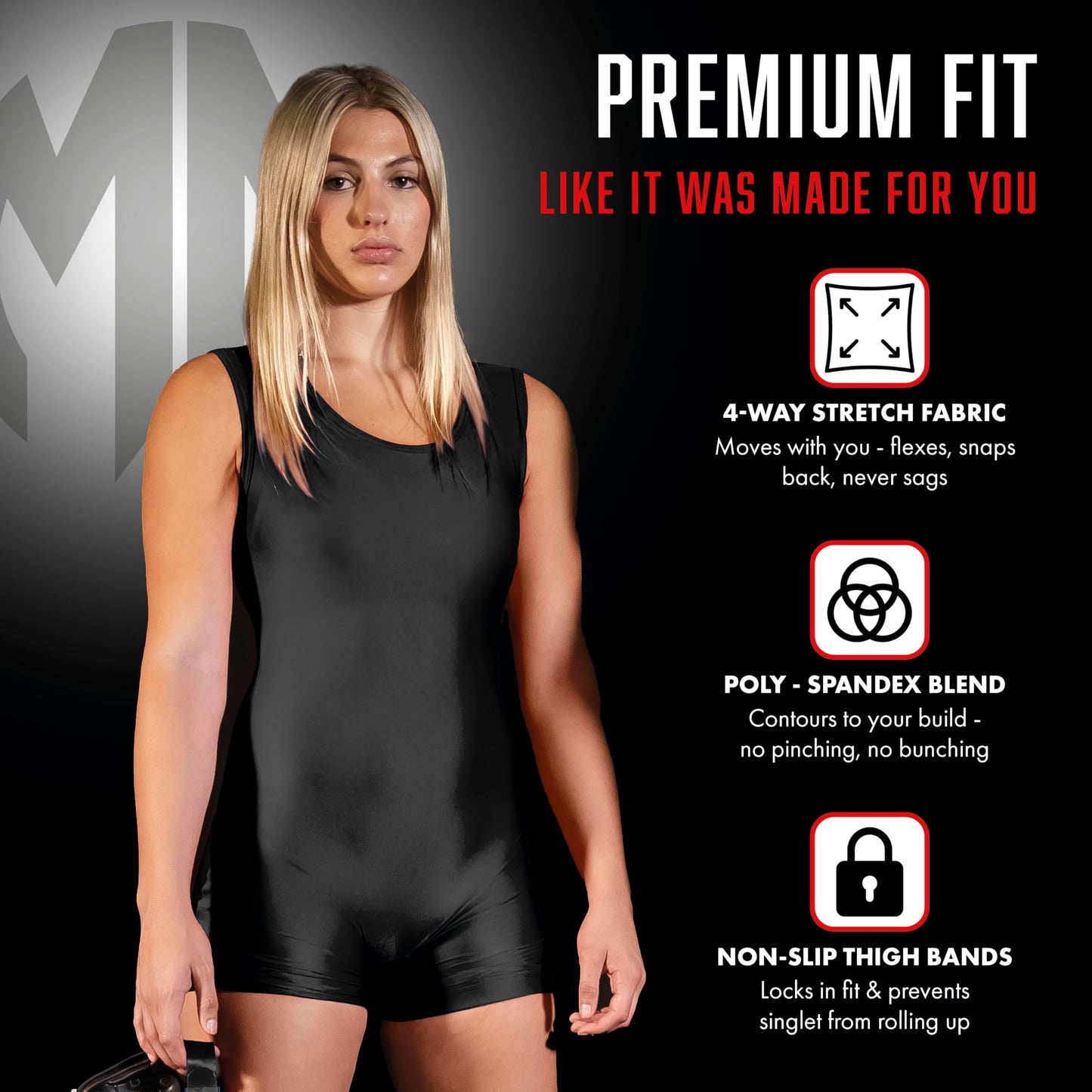 Matman Women & Girls Wrestling Singlet – High Performance Singlets for Wrestling or Weightlifting - Edge Singlet (Medium)