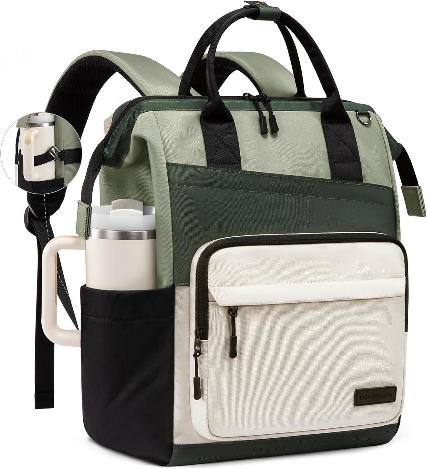 Backpack 15.6 Inch Backpack Daypack LOVEVOOK Laptop for Women, Travel for Work College Business, Water Resistant