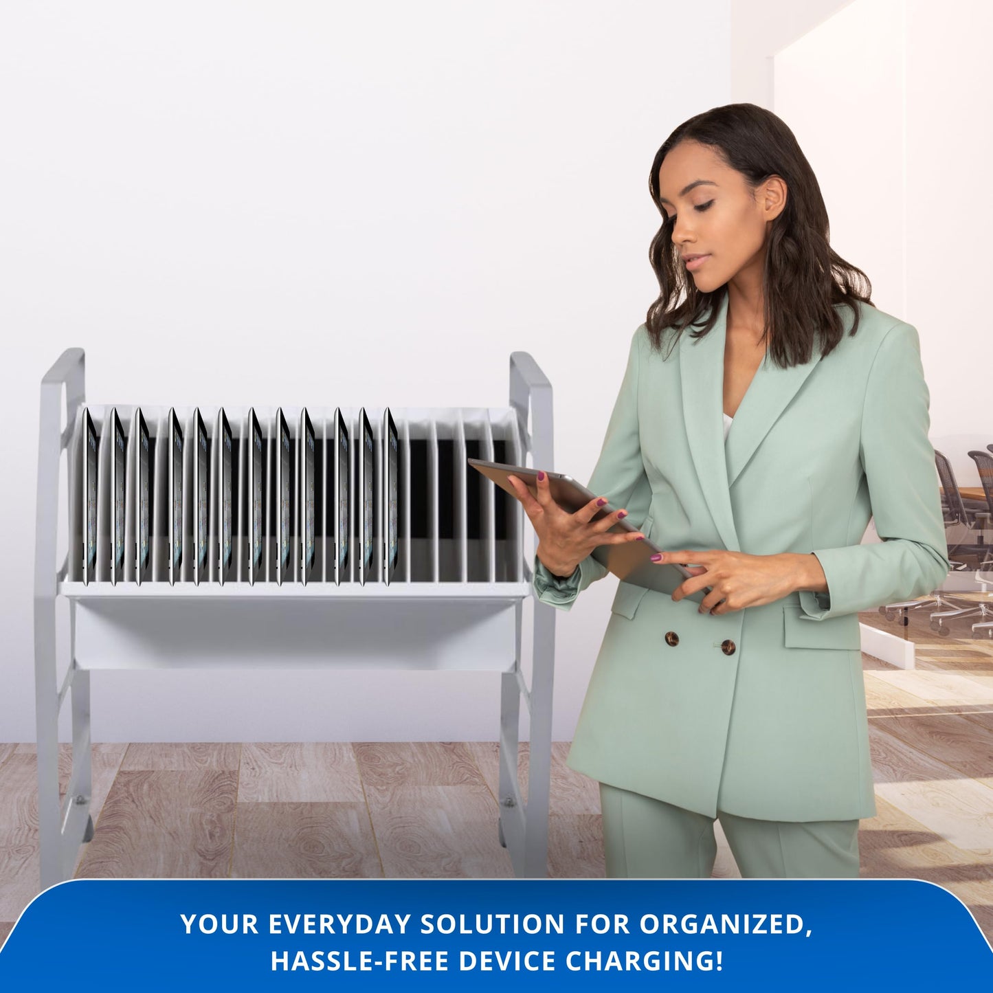 FSE 373-LOTM16 16-Tablet/Chromebook Open Charging Cart