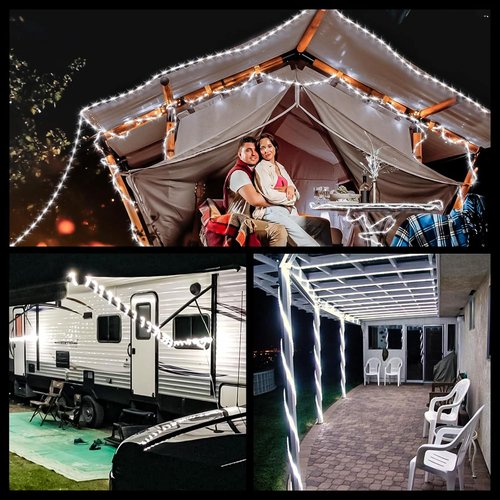 **Skiennix LED Rope Lights - Waterproof 33ft Cool White Decorative Lighting | Flexible & Connectable for Indoor/Outdoor Use**