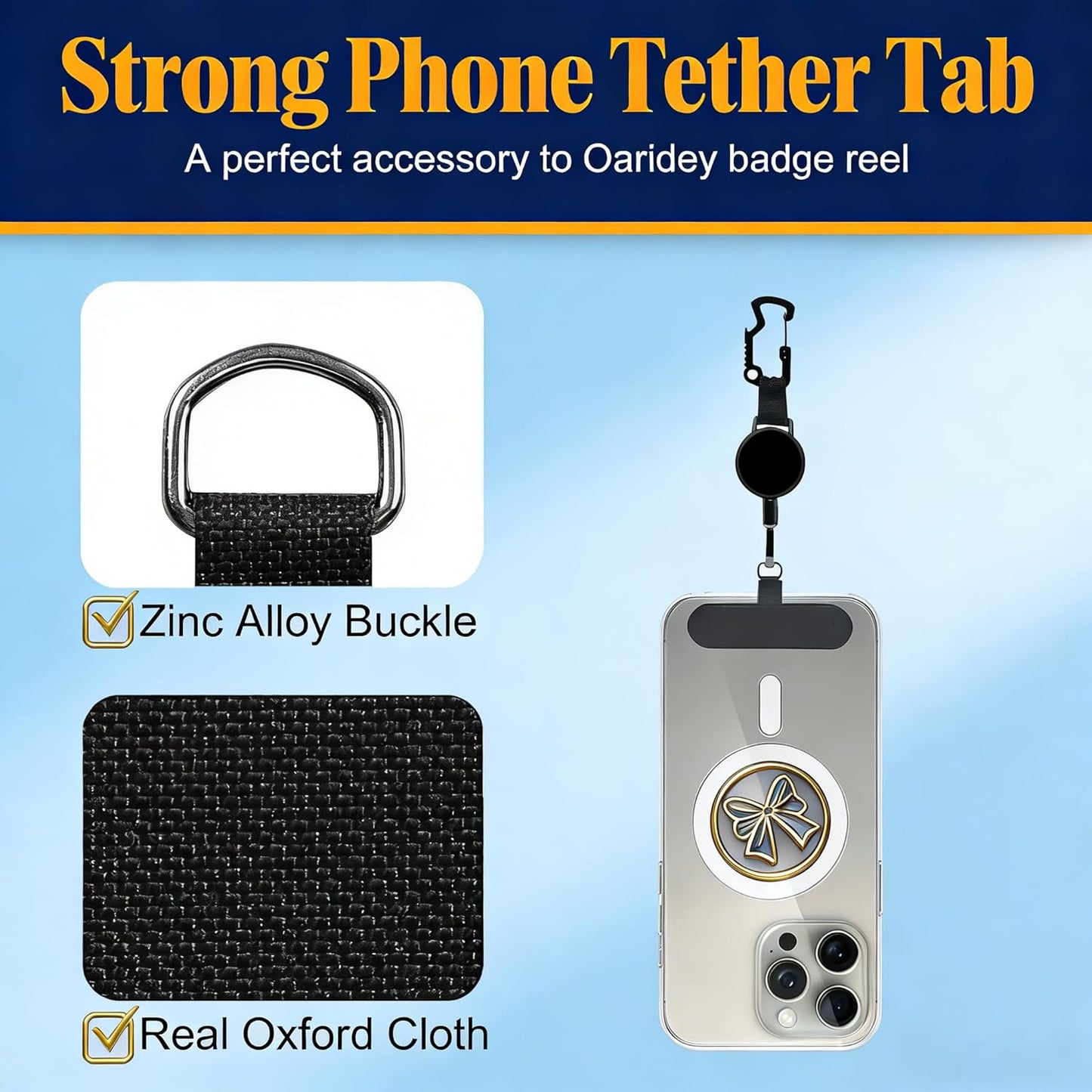 Angjiny 360 Anti-theft Phone Tether - Universal Phone Lanyard Retractable Steel Line Cellphone Strap,Phone Leash