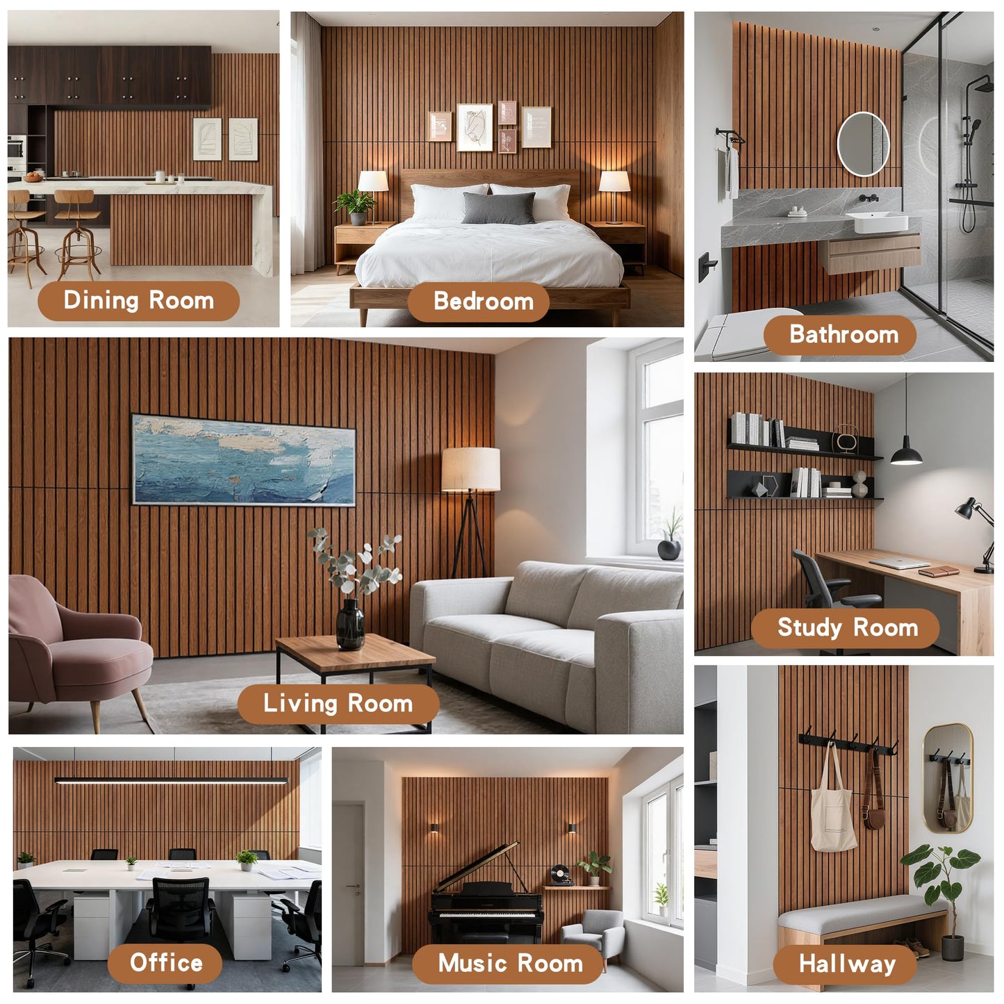 10 Pack Acoustic Panels Sound Absorbing, 47.2”x23.6” Sound Dampening Panels, Decorative Soundproof Wall Panels with Simulated Wood Grain Finish, for Office,Home Theater,Studio,Living Room, Cherry