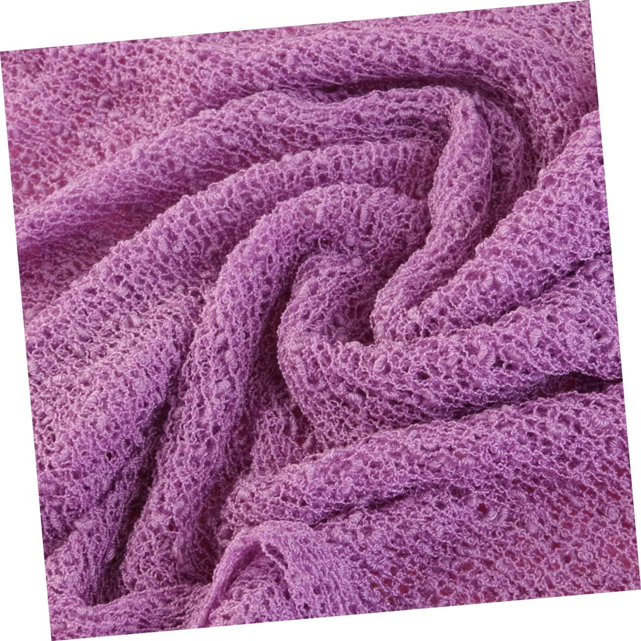 LABRIMP Photography Stretch Wrap Light Purple for Photoshoots Versatile Swaddle with Nubby Texture for Newborn Props