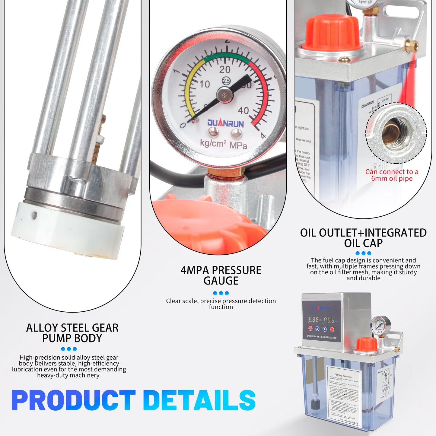 CNCTOPBAOS 90W 2L Automatic Lubricating Oil Pump 110V, Dual Digital Display 4Mpa Pressure Gauge Adjustable Time Oil Output 200ml/min, Alloy Gear Oiler Lubrication System for CNC Milling Lathe Machine