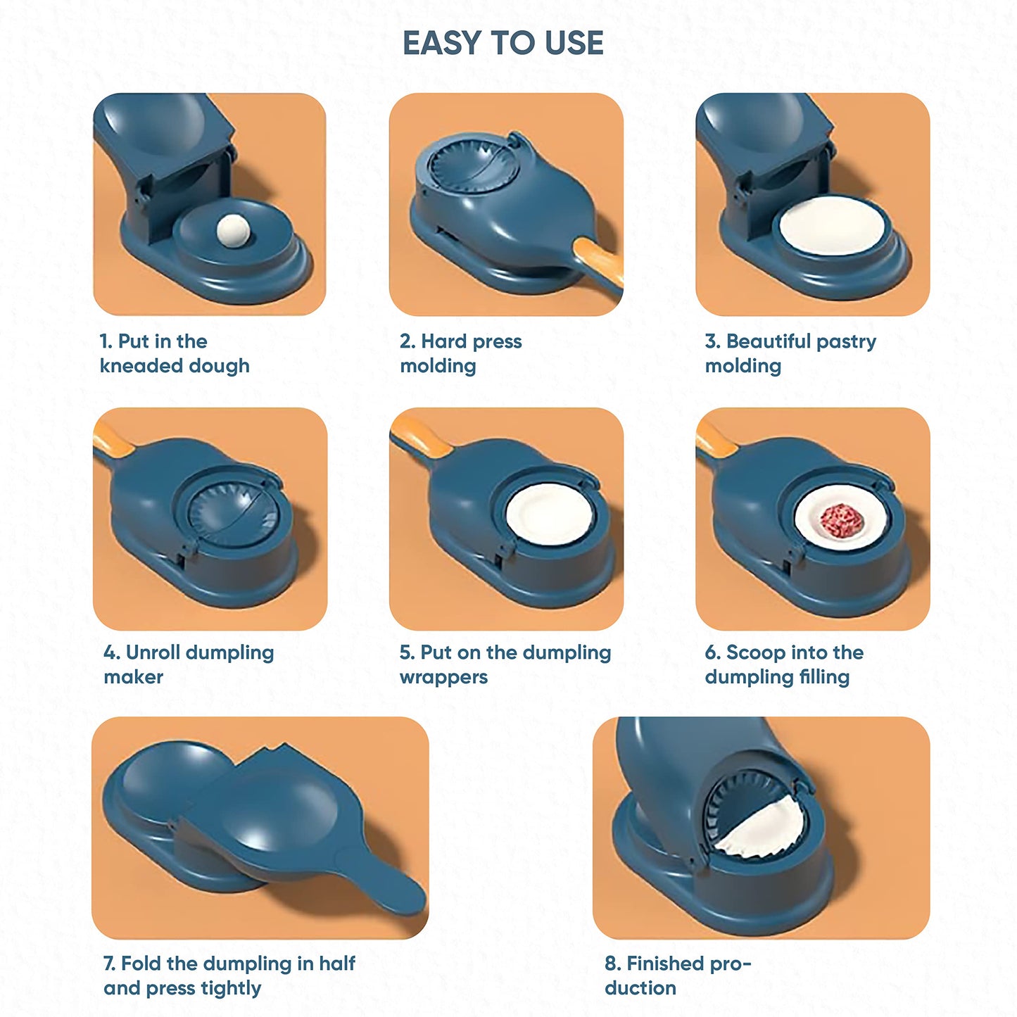 365Home【Upgrade】2-Pack 2 in 1 Dumpling Maker Press, Dumpling Skin Maker Machine, Empanada Maker Press, Multifunctional DIY Manual Dumpling Press Mold Set (Blue, Green)