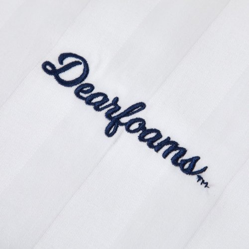 Dearfoams King Size Bed Pillows - Luxurious Cotton Stripe Down Alternative, Supportive for All Sleep Positions